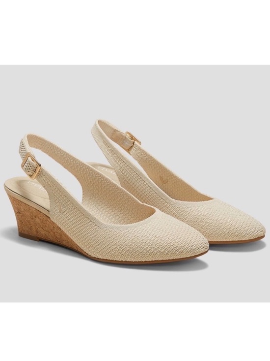 Vivaia Shoes - VIVAIA Almond-Toe Slingback
Wedge Sandals (Tamia Slingback Wedge Pro) NWOT